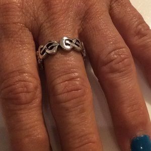 Sterling Silver Infinity Love Knot Ring Size 8